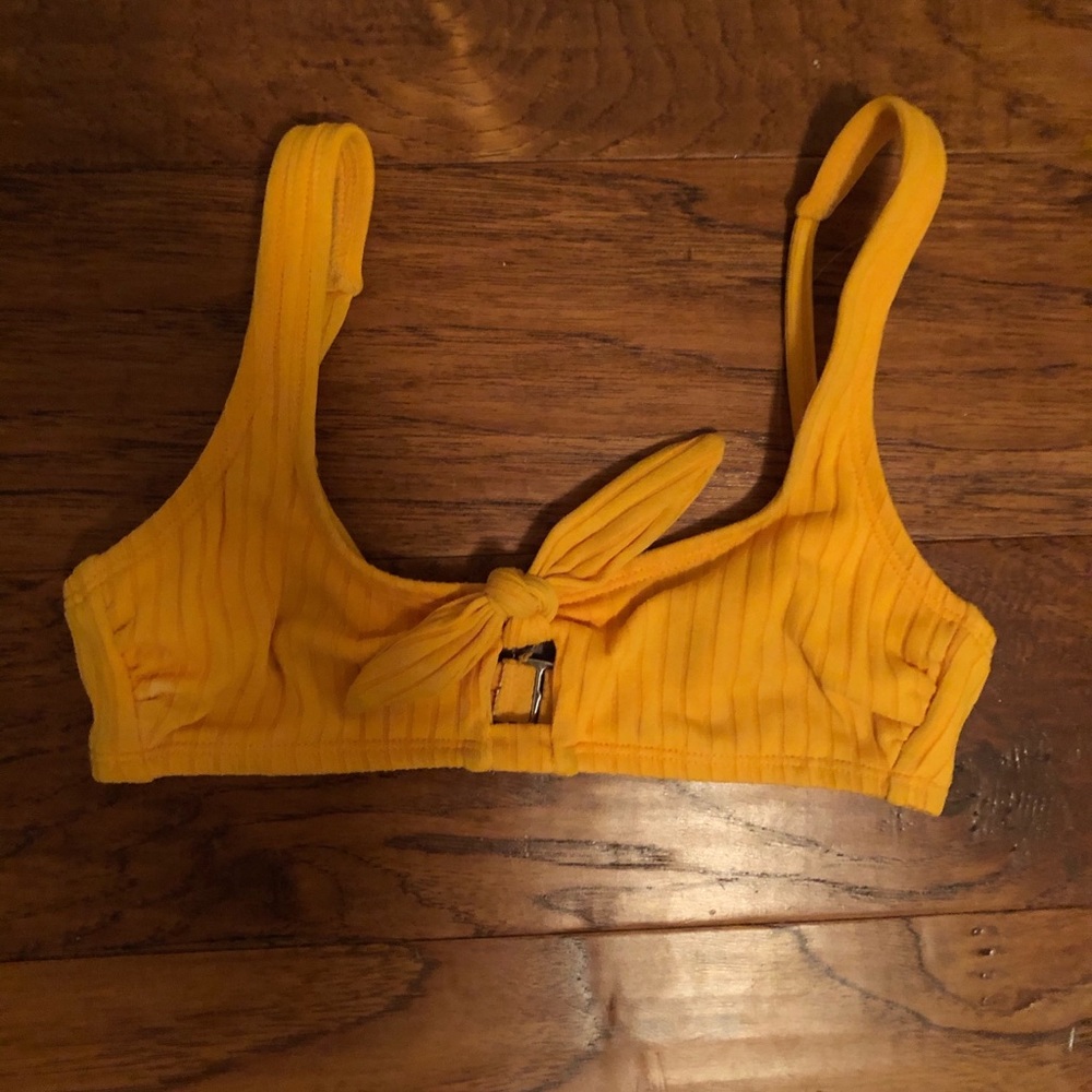 Orange/yellow tie bikini top!
